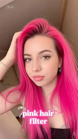 Pink hair filter 