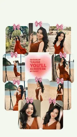 collage with ribbons