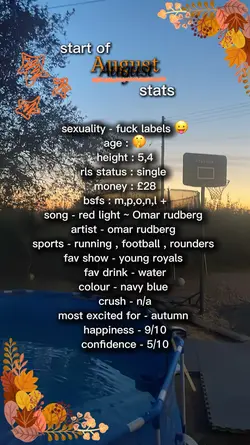 August stats!!