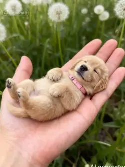 a handful of puppy