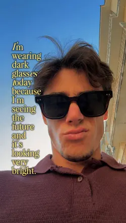I'm wearing glasses