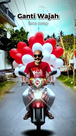 Penjual balon HUT RI