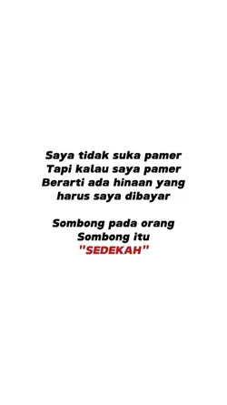 saya tidak suka pame