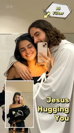 Jesus hugging you AI