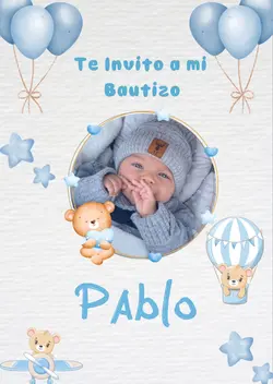 Invitación Bautizo 🩵