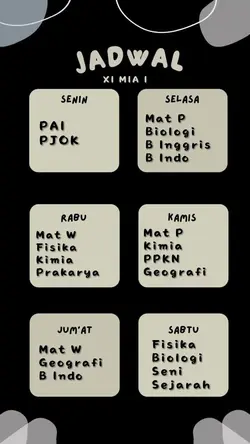 jadwal mapel estetik