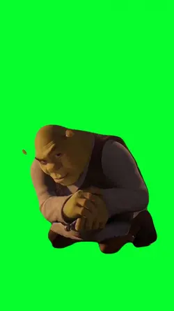 shrek looking up