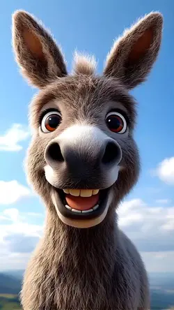 kiss by the donkey
