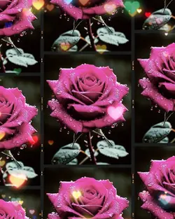 Rosas y corazones 