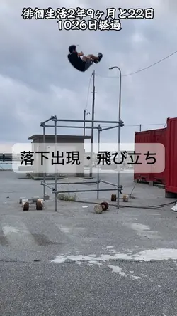 落下出現・飛び去る