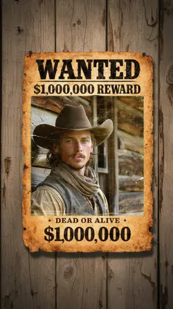 Wanted Poster Cowboy