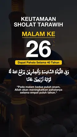 Terawih malam ke 26
