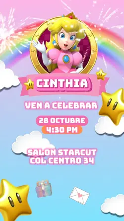Invitacion peach