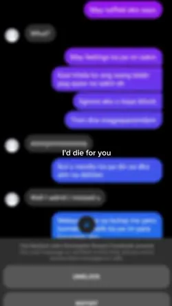 I'd die for you.