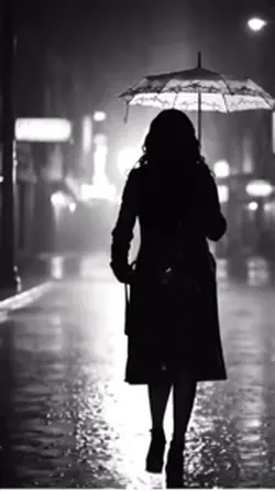 Lady walking alone 