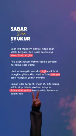 sabar dan syukur