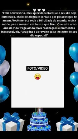 Parabéns meu neto 