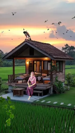 Di tengah sawah 