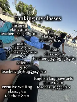 ranking my classesss