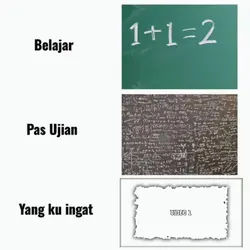 Otak lu pas ujian: