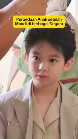 Anak setelah mandi 