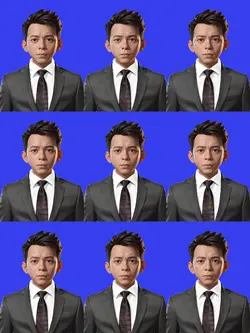 Pas Foto Latar Biru