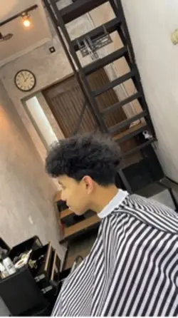 Curly x tapper fade