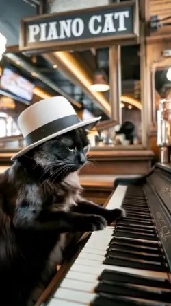 Piano cat 