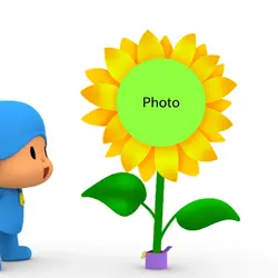 stiker pocoyo flower
