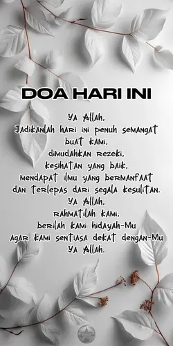 DOA HARI INI 