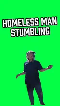 HOMELESS MAN STUMBLE