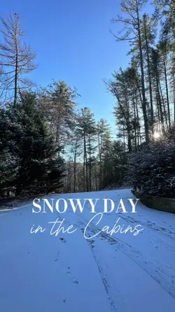 Snowy Day in a Cabin for couples