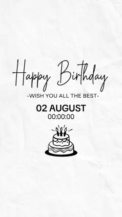 Bday 2 August