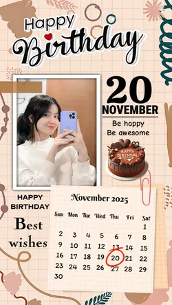 20 NOVEMBER HBD 2025