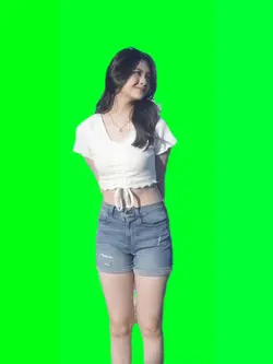 green screen cewek