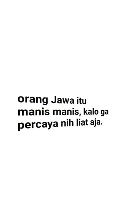 ORANG JAWA ITU MANIS