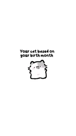 Birth month cat