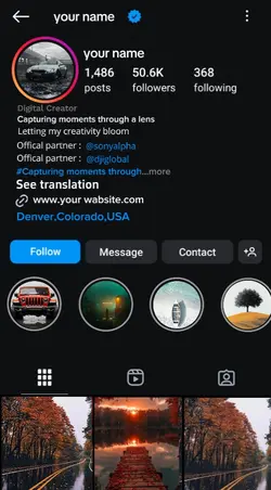 your instagram
