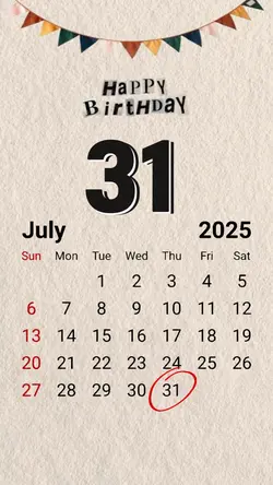 HBD 31 JULY 2025