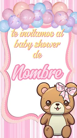 invitación osito