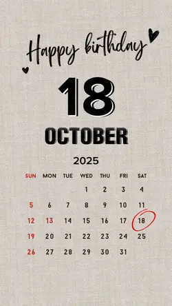 HBD 18 october 2025