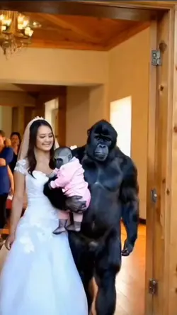 Funny monkey mariage