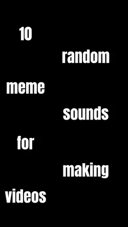 sounds for editing
