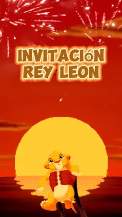 Invitación rey leon 