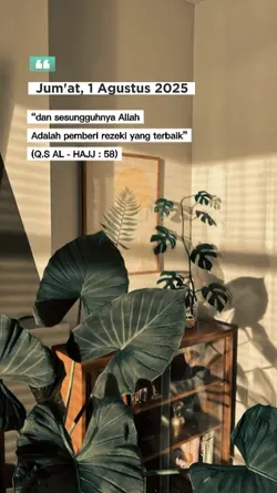 JUM'AT, 1 AGUSTUS 