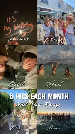 6 pics each month .