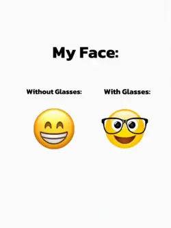 with without glasses
