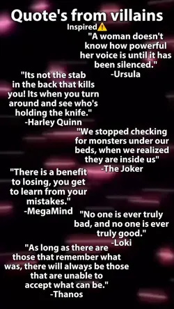 Quotes from villains