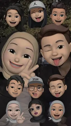 stiker wajah couple