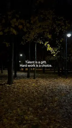 Talent is a gift. Ha
